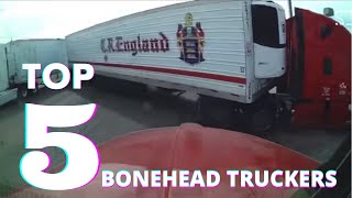 TOP 5 BONEHEAD TRUCKERS of FEBRUARY 2021 [upl. by Kemme605]