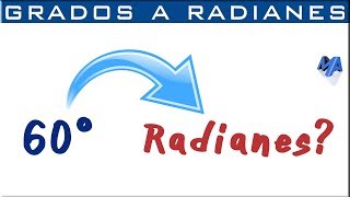 Convertir grados a radianes Ejemplo 1 [upl. by Sebastiano]