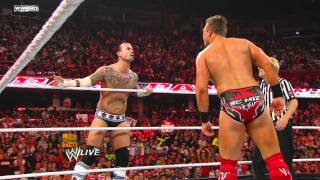 Raw  John Cena amp CM Punk vs The Miz amp RTruth [upl. by Shaughnessy]