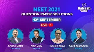 NEET UG 2021 Paper Live Discussion with Solutions  NEET 2021 Answer Key  Aakash BYJUS NEET [upl. by Mavis926]