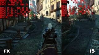 Intel i5 4460 vs AMD FX 8350 The Witcher 3 part 2 [upl. by Goodson]