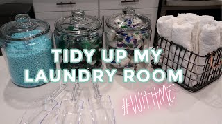 HOW TO UPDATE A LAUNDRY ROOM ON A BUDGET  REALISTIC LAUNDRY ROOM UPDATE  FUNCTIONAL LAUNDRY ROOM [upl. by Archibaldo]