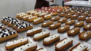 먹기 아까운 비주얼 부드러움이 넘쳐흐르는 고급 디저트 에클레어 Making luxurious dessert eclair  Koeran street food [upl. by Blondie]