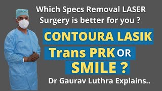 Contoura Lasik SMILE or Trans PRK Dr Gaurav Luthra explains [upl. by Eilrebma]