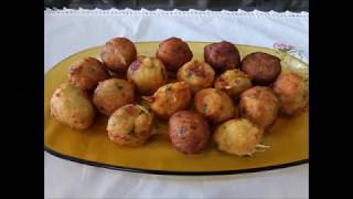 Bolinho de Batata Recheado Com Queijo Por Solange Silva [upl. by Nesila322]