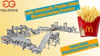 Potato Chips Blanching Line Before Frying Fully Automatic Potato Chips Manufacturing Process [upl. by Peltz633]