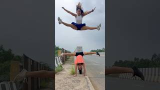 Kiski split jyada achi h  shorts ytshorts gymnast parkour viralvideo [upl. by Dihsar479]