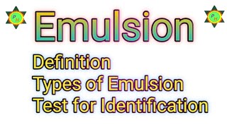 Emulsion  Test For Identification of Emulsion [upl. by Nnalatsyrc291]