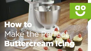 How to Make the Perfect Buttercream Icing  aocom with Kitchen Aid [upl. by Elcin346]