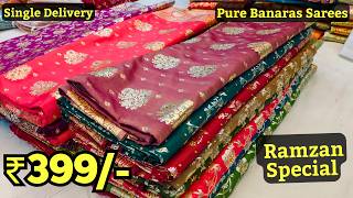 Charminar Pure Banarasi Sarees Single Piece Delivery Work Sarees Wedding Dresses Hyderabad [upl. by Areis]