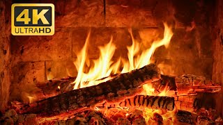 🔥 Fireplace 4K UHD 12 HOURS Harmonious Crackling Fire Sounds with Beautiful Burning Logs [upl. by Htebesile]