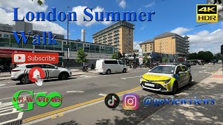 West London Feltham Suburb Walking Tour 4k 2024 Summer Freddie Mercury Memorial Hike london vlog [upl. by Enwad]