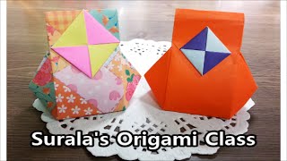 Origami  Korean Lucky Bag  종이접기  복주머니 [upl. by Eddra129]