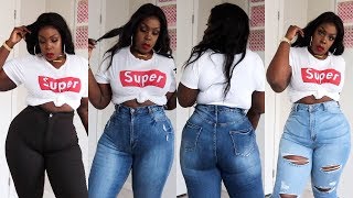 FEELING ON YO BOOTY JEANS LOL MONOTIQUES JEANS TRY ON HAUL [upl. by Lilybelle658]