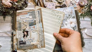 Junk Journal  Live  Unschlag mit selbstgemachtem Journalpapier [upl. by Yulma]