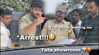 RTO officer warning me ☹️ arrest   RTO office west zone Hyderabad telangana  tata 😡day12 [upl. by Amhsirak31]