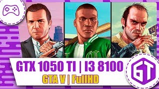 GTA 5  GTX 1050 TI i3 8100  PC GAMER DE ENTRADA FullHD  Grape Tec [upl. by Mickey]