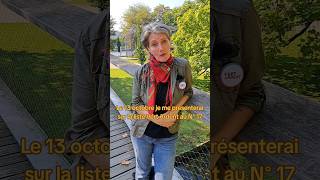 Notre candidate Virginie Godet à Liège 17e sur la liste Vert Ardent 13octobre [upl. by Letnahs580]