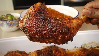 How to make the best melt in your mouth tasty Oven Baked Chicken  quick roasted chicken recipes [upl. by Lamb]