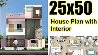 25x50 House plan with rental option  1250 sq ft [upl. by Lang]