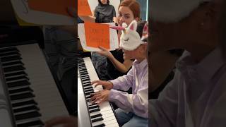 Can you play piano BLINDFOLD 🤯🎹🤣 pianostudent classicalmusic pianoteacher piano music [upl. by Ahteral]