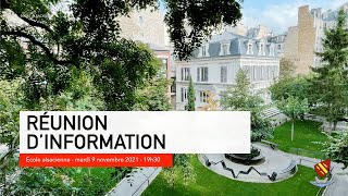 Réunion de présentation de lÉcole alsacienne  Inscriptions rentrée 2022  09112021 [upl. by Aleunam252]