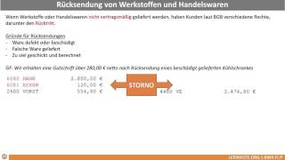 822 Rücksendung von Werkstoffen und Handelswaren buchen [upl. by Oirelav]