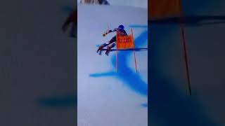 SturzCrash Mikaela Shiffrin in Cortina  Abfahrt 260124 [upl. by Atiuqram]