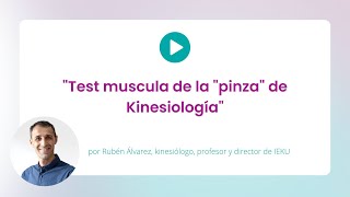 Test muscular de la pinza de kinesiologia [upl. by Gotcher]