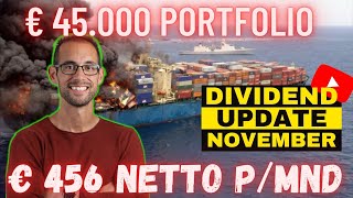 DIVIDEND INKOMSTEN UPDATE NOVEMBER 2023  €45100 DIVIDEND AANDELEN PORTEFEUILLE DEGIRO [upl. by Etnaud]