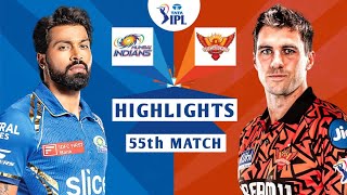 Mumbai Indians Vs Sunrisers Hyderabad IPL 55th Match Highlights 2024  MI vs SRH IPL 2024 Highlights [upl. by Velick]