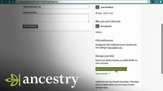 How to Download Your Tree from Ancestrycom  Ancestry [upl. by Enowtna511]