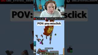 POV you misclick minecraft funny viralclips shorts streamer [upl. by Drislane]