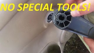 Quick Tip  How to Remove Manual Window Crank With No Special Tools [upl. by Ttebroc607]