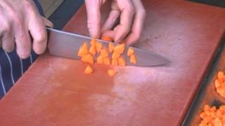 Cutting Carrots into Paysanne [upl. by Bethanne]