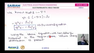 Lecture Video118EE45Module3Laplace and Poissons equation Uniqueness TheoremDerivationRamya K [upl. by Ecnaralc]