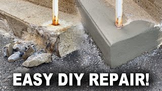 How to Repair Broken Concrete Stairs  Quick and Easy [upl. by Bein]