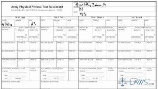 Learn How to Fill the DA form 705 Army Physical Fitness Test Scorecard [upl. by Dove24]