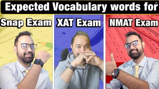 Expected Vocabulary Words for SNAP  XAT  NMAT  Verbal Ability Preparation  Vocabulary for MBA [upl. by Sanfred943]