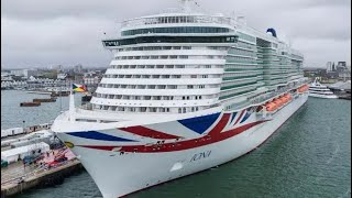 IONA CRUISE SHIP LEAVING GEIRANGERFJORD PORT [upl. by Bohner473]