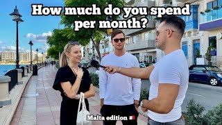 How Much Do You SPEND per month living in Malta   asking the public [upl. by Tildy]