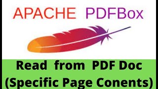 Apache PDF Box Tutorials 5 Read Data From PDF Document  PDFTextStripper in Apache PDF Box [upl. by Boorer]