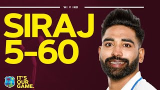 Fast bowling  Mohammed Siraj Takes 560 In 2nd Test  West Indies vs India [upl. by Pengelly373]