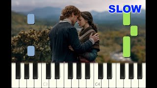 SLOW piano tutorial quotSKYE BOAT SONGquot from OUTLANDER opening scottish song with free sheet music [upl. by Hsiwhem206]