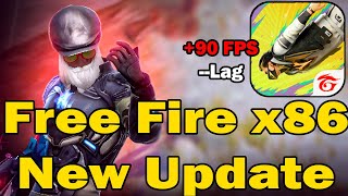 FREE FIRE X86 AMAZON NEW UPDATE  240 FPS 🚀النسخة المخصصة للاجهزة الضعيفة [upl. by Lynna205]