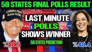 Less Than 1 Day 50 States Final Polls Trump or Harris  2024 Election Polls Map Prediction [upl. by Ahsinrev]