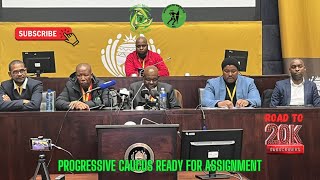 Progressive Caucus sing struggle songs after media briefing [upl. by Oinotnaocram566]