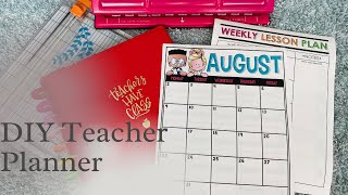 My DIY 20212022 Teacher Planner using TPT products and the Happy Planner disc bound system [upl. by Restivo]