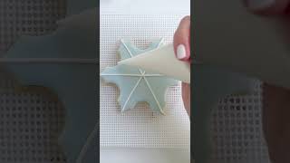 Decorating a Snowflake Cookie with Royal Icing [upl. by Ynnol578]