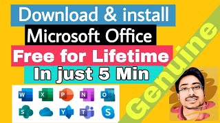 how to download amp install lifetime free microsoft office 2019 for windows 10 amp 11 free ms office [upl. by Nelleus]